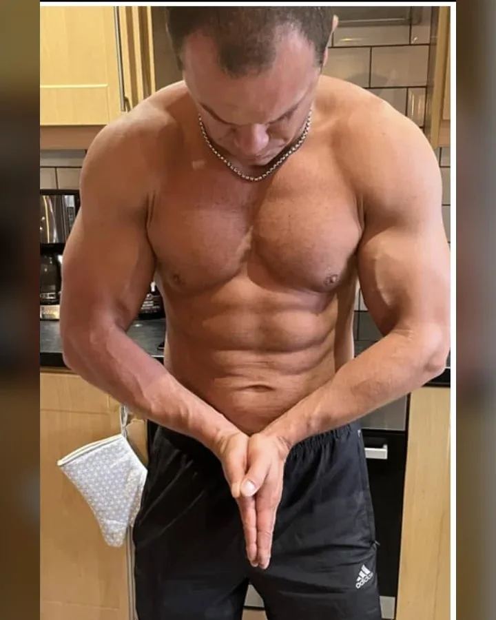 After personal training comparison photo supplied by BodyFit.